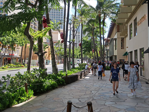 Kalakaua Avenue in Waikiki