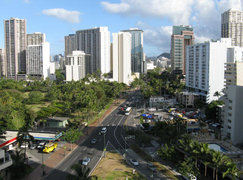 Kuhio Avenue in Waikiki
